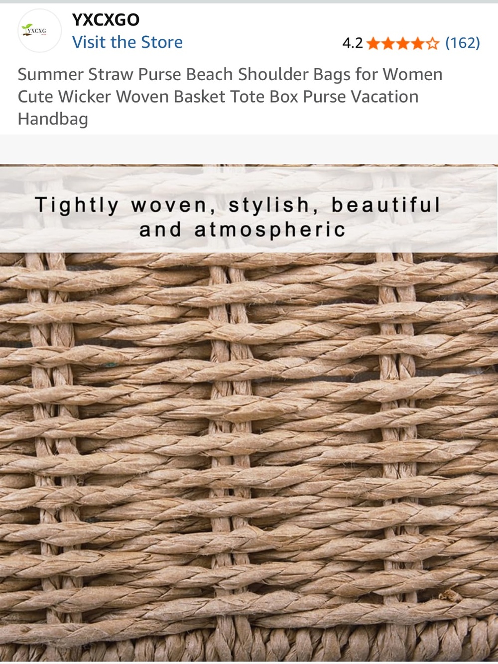 Straw Woven Basket Purse - Tan/Gold - Picture 4 of 6
